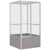  Kavez za ptice sivi 111 x 107 x 211,5 cm od pocinčanog čelika | shoptok.hr