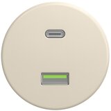  Kliklap - Retro USB utičnica A+C bez okvira bež | Eponuda.com