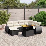 vidaXL 8-dijelni set vrtnih sofa od poliratana s jastucima crni | shoptok.hr