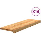 Gazišta stepenice 16 kom svjetlosmeđi 80x25x2 cm masivna hrast | shoptok.hr