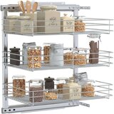  Izvlačna žičana košara s 3 razine srebrna 47x35x56 cm | shoptok.hr