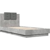vidaXL Okvir kreveta s uzglavljem siva boja betona 100x200 cm drveni | shoptok.hr