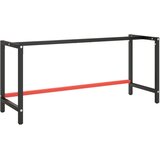  Okvir za radni stol mat crni i mat crveni 180x57x79 cm metalni | shoptok.hr