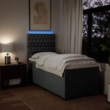 Krevet s oprugama i madracem tamnosivi 90x200 cm od tkanine | shoptok.hr