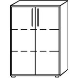 eurokraft pro nicola - pisarniška omara, 2 polici, vxšxg 1144 x 800 x 346 mm, svetlo siva | Shoptok.si