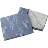 Medi Partners Quilt 55x75 + pillow 35x30 cotton + minky – Dreamcatchers + gray minky