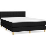  Box spring postelja z vzmetnico črna 140x200 cm blago, (20893768) | Shoptok.si