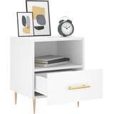  Noćni ormarić bijeli 40 x 35 x 47,5 cm od konstruiranog drva | shoptok.hr