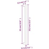  Ročaji za omarico 20 kosov srebrna 320 mm nerjaveče jeklo, (21830029) | Shoptok.si