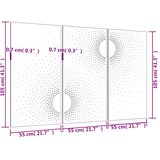  Vrtni zidni ukrasi 3 kom 105x55 cm čelik COR-TEN uzorak sunca | shoptok.hr