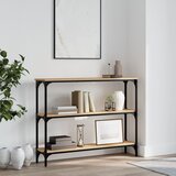 vidaXL Konzolna mizica sonoma hrast 100x22,5x75 cm inženirski les Cene