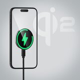 forcell F-Energy Smart Charge USB C Qi2 15W MagSafe kompatibilan punjač s odvojivim kabelom od 150cm -srebrni | shoptok.hr