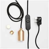 Tala Crna/u zlatnoj boji viseća svjetiljka ø 4 cm Plug & Play – | shoptok.hr