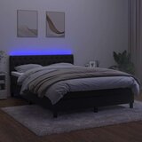  box spring s madracem LED crni 140x190 cm baršun | shoptok.hr