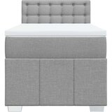 vidaXL Okvir kreveta s oprugama i madrac svjetlosivi 80x200cm tkanina | shoptok.hr