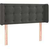  Uzglavlje s ušima tamnosivo 93x16x78/88 cm baršunasto | shoptok.hr