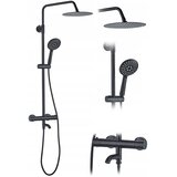 REA Bath REA LUNGO CRNI TUŠ S TERMOSTATOM | shoptok.hr