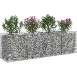  Gabionski uzdignuti krevet Srebrno 200 x 50 x 60 cm - 200 x 50 x 60 cm | shoptok.hr