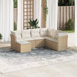  7-dijelni set vrtnih sofa od poliratana s jastucima bež | shoptok.hr