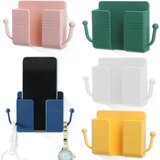 Venisymlis 5Pcs Lepilna Škatla Za Shranjevanje Daljinskega Upravljalnika, Stenski Nosilec Za Mobilni Telefon S Kljuko Stenski Telefon Brez Poškodb H, (22072192) | Shoptok.si
