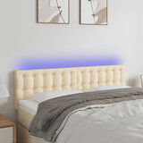 vidaXL LED uzglavlje krem 144x5x78/88 cm od tkanine | shoptok.hr