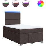  Krevet box spring s madracem tamnosmeđi 120 x 190 cm od tkanine | shoptok.hr