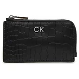 Calvin Klein Etui za kreditne kartice Ck Daily Zip Cardholder_Croco K60K612191 Črna