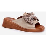 Boto Women's Wedge Sandals With Bow Gold Moonzella | shoptok.hr