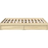  Okvir za krevet s ladicama boja hrasta 140x190 cm drveni | shoptok.hr