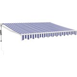 Maison Chic Avtomatsko zložljiva tenda - Senčniki modra in bela 3,5x2,5 m, (22038340) Cene