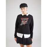 Guess Sweater majica 'CN LOVE TRIANGLE SWEATSHIRT' crvena / crna / srebro / bijela | shoptok.hr