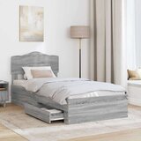  Okvir za krevet s uzglavljem Siva Sonoma 100 x 200 cm | shoptok.hr