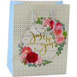 GIFT Bag Patterns Flowers Best Wishes 23 x 18 x 10.5 cm | shoptok.hr