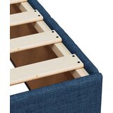 vidaXL Box spring postelja z vzmetnico modra 90x200 cm blago | Shoptok.si