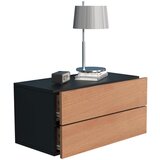 MID.YOU Nočna Omarica Usal L 60, Hrast, Črna | Shoptok.si