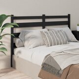  Uzglavlje za krevet crno 146 x 4 x 100 cm od masivne borovine | shoptok.hr