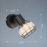 Fischer & Honsel Črna stenska svetilka Straw – | Shoptok.si