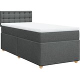 Maison Chic Box spring postelja - Vzmetna postelja z vzmetnico temno siva 90x200 cm blago SL16608, (21895845) | Shoptok.si