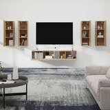  6-dijelni set TV ormarića boja hrasta sonome konstruirano drvo | shoptok.hr