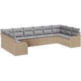  Sjedeća garnitura za vrt Bež 344 x 177,5 x 85 cm poliratan | shoptok.hr