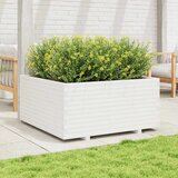  Vrtna sadilica bijela 100x100x49,5 cm od masivne borovine | shoptok.hr