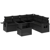 vidaXL 7-dijelni set vrtnih sofa od poliratana s jastucima crni | shoptok.hr