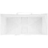  Papirnate vrećice 250 kom s ručkama bijele 18x8x22 cm | Shoptok.si