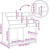  Polica za knjige za djecu s pohranom Crna 72 5 x 29 5 x 69 cm | shoptok.hr