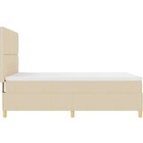  LED Box Spring Krevet s madracem Krema 140 x 190 cm tkanina | shoptok.hr