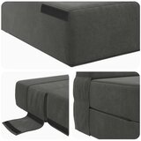 SK foldajući kauč na krevet Tamno siva 190 x 100 x 15 cm Baršun - Tamno siva 190 x 100 x 15 cm Baršun | shoptok.hr