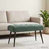  Klupa s gumbastim tkanjem Morska zelena 80 x 40 x 46 cm Baršun | shoptok.hr
