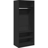 vidaXL Garderobna omara črna 80x50x200 cm inženirski les | Shoptok.si