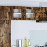  Zidni stakleni ormarić Lucca 2 pcs Dimljeni hrast | shoptok.hr