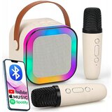 Aku. 1200mAh karaoke zvočnik Bluetooth 5.3 2x mikrofon LED RGB | Shoptok.si